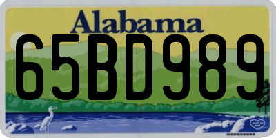AL license plate 65BD989