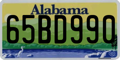 AL license plate 65BD990