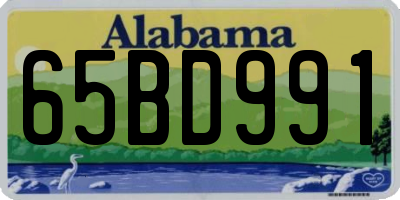 AL license plate 65BD991