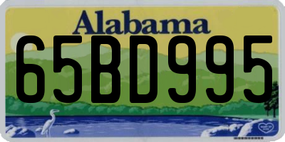 AL license plate 65BD995