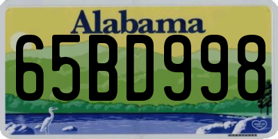 AL license plate 65BD998