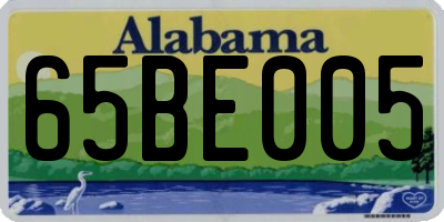 AL license plate 65BE005