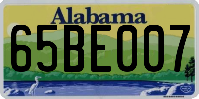 AL license plate 65BE007