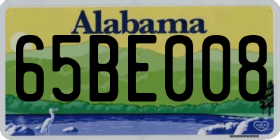 AL license plate 65BE008