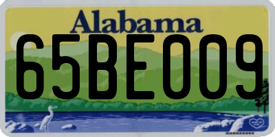 AL license plate 65BE009