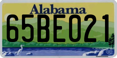 AL license plate 65BE021