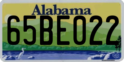 AL license plate 65BE022