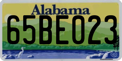 AL license plate 65BE023