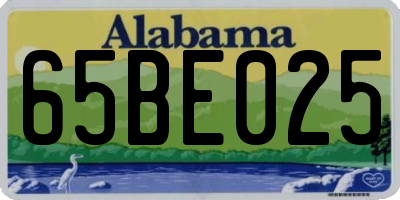 AL license plate 65BE025