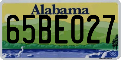 AL license plate 65BE027