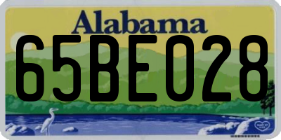 AL license plate 65BE028