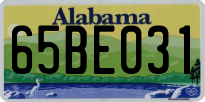 AL license plate 65BE031