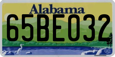 AL license plate 65BE032