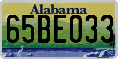 AL license plate 65BE033