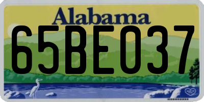 AL license plate 65BE037