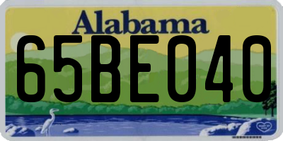 AL license plate 65BE040