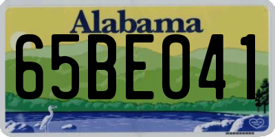 AL license plate 65BE041
