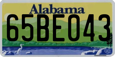 AL license plate 65BE043