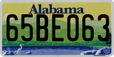 AL license plate 65BE063