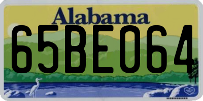 AL license plate 65BE064