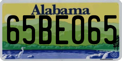 AL license plate 65BE065