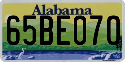 AL license plate 65BE070