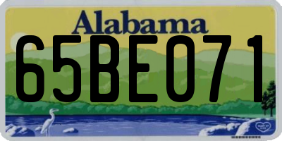 AL license plate 65BE071