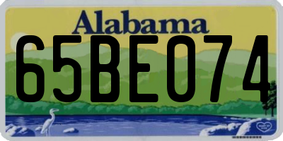 AL license plate 65BE074