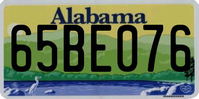 AL license plate 65BE076