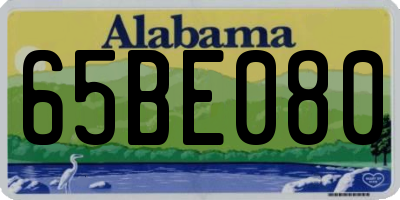 AL license plate 65BE080