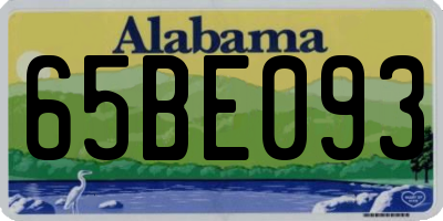 AL license plate 65BE093