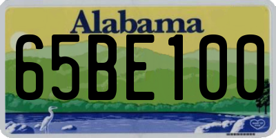 AL license plate 65BE100
