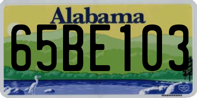 AL license plate 65BE103