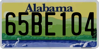 AL license plate 65BE104