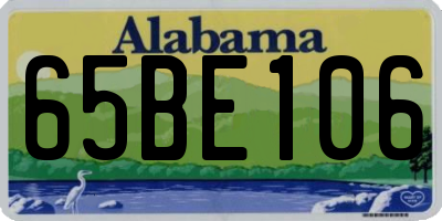 AL license plate 65BE106
