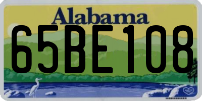 AL license plate 65BE108
