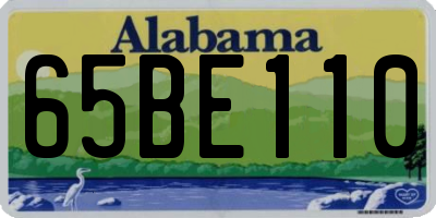 AL license plate 65BE110