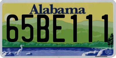 AL license plate 65BE111