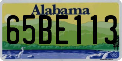AL license plate 65BE113