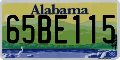 AL license plate 65BE115