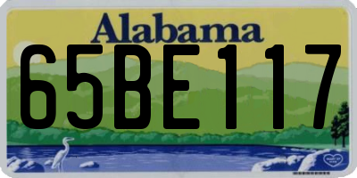 AL license plate 65BE117