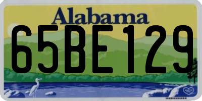 AL license plate 65BE129