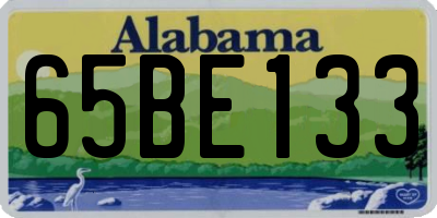AL license plate 65BE133