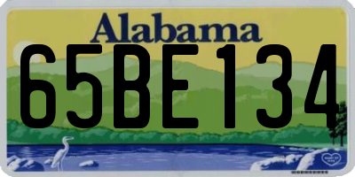 AL license plate 65BE134