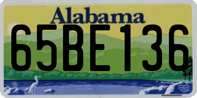 AL license plate 65BE136