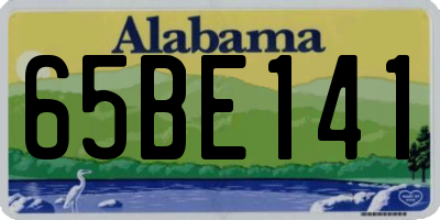 AL license plate 65BE141