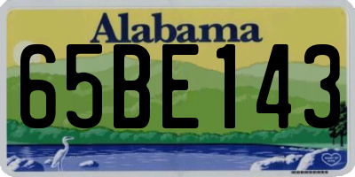 AL license plate 65BE143