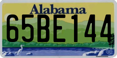 AL license plate 65BE144
