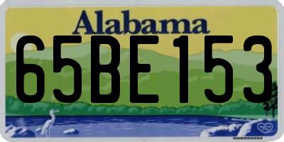 AL license plate 65BE153