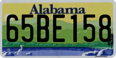 AL license plate 65BE158